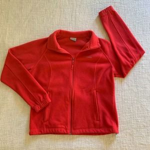 Columbia Pink Fleece Zip Up Jacket XL